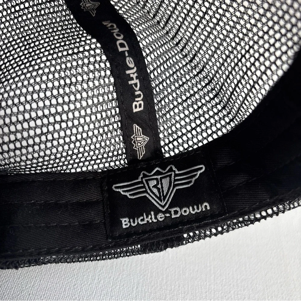 Buckle-Down Canine Republic Dog California Flag Trucker‎ Hat Black Snapback Cap